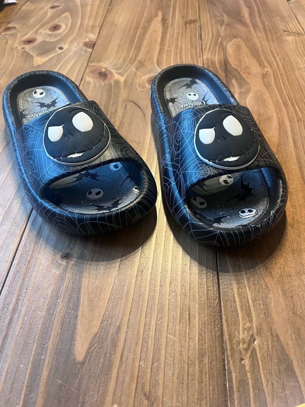 Ground Up Nightmare Before Christmas Jack Skellington Slides Woman’s Size 7 Blac